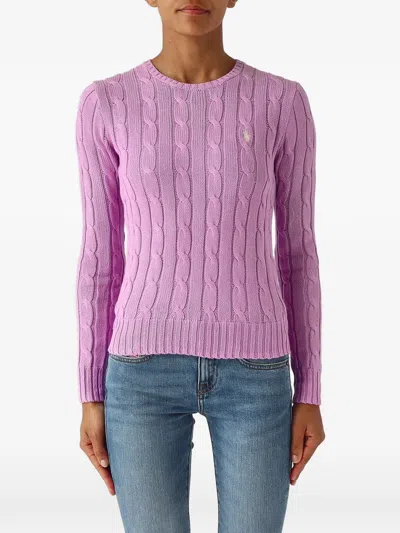 Polo Ralph Lauren Sweater In Cable Knit Cotton In Pink