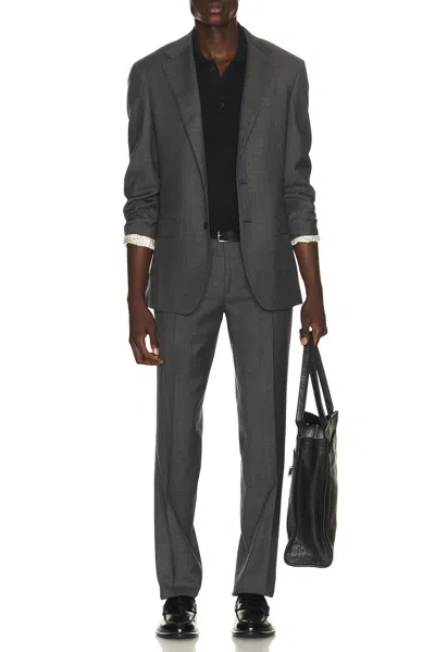 Polo Ralph Lauren 2-buton Single Breasted Sharkskin 2-piece Suit In Black