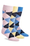 Polo Ralph Lauren 3-pack Argyle Socks In Open