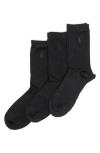 Polo Ralph Lauren 3-pack Classic Crew Socks In Black