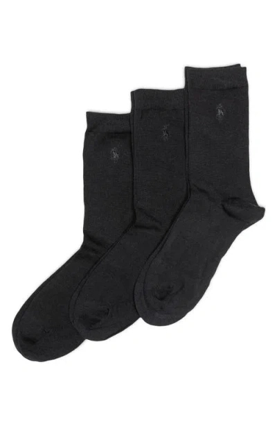 Polo Ralph Lauren 3-pack Classic Crew Socks In Black