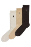 Polo Ralph Lauren 3-pack Crew Socks In Multi