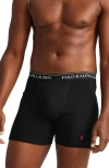 Polo Ralph Lauren 3-pack Wicking Boxer Briefs In Black