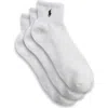 Polo Ralph Lauren Big & Tall 3-pk Classic 1/4-top Sport Socks In White