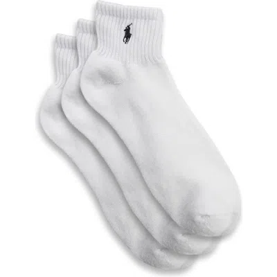 Polo Ralph Lauren Big & Tall 3-pk Classic 1/4-top Sport Socks In White