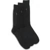Polo Ralph Lauren 3-pk Dress Socks In Black
