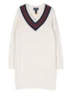 Polo Ralph Lauren Cable-knit Wool Dress In White