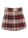 Polo Ralph Lauren Multicolor Pleated Skirt With Striped Pattern Detail In Cotton Girl In Red