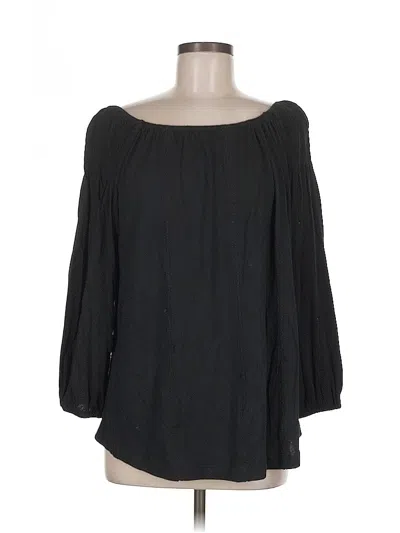 Pre-owned Polo Ralph Lauren 3/4 Sleeve Blouse In Black
