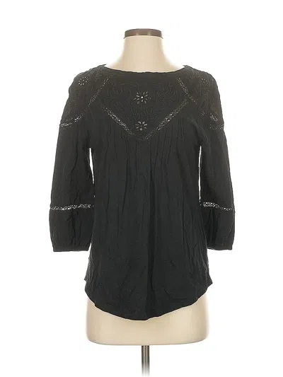 Pre-owned Polo Ralph Lauren 3/4 Sleeve Blouse In Black