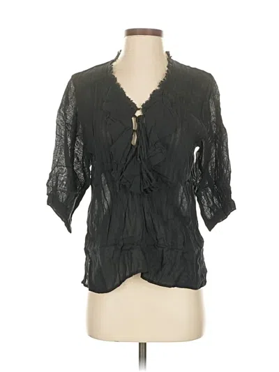 Pre-owned Polo Ralph Lauren 3/4 Sleeve Blouse In Black