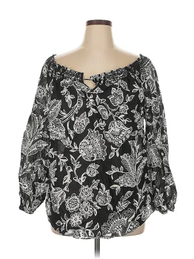 Pre-owned Polo Ralph Lauren 3/4 Sleeve Blouse In Black