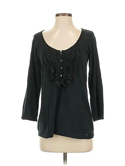 Pre-owned Polo Ralph Lauren 3/4 Sleeve Blouse In Black