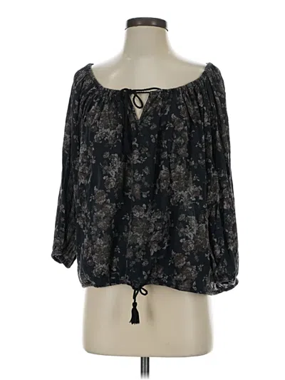 Pre-owned Polo Ralph Lauren 3/4 Sleeve Blouse In Black