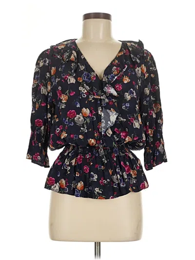 Pre-owned Polo Ralph Lauren 3/4 Sleeve Blouse In Black