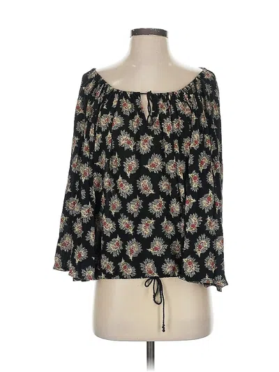 Pre-owned Polo Ralph Lauren 3/4 Sleeve Blouse In Black