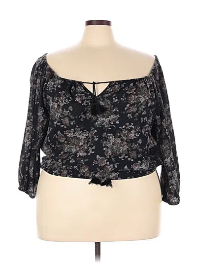 Pre-owned Polo Ralph Lauren 3/4 Sleeve Blouse In Black