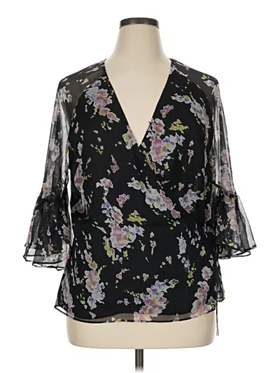 Pre-owned Polo Ralph Lauren 3/4 Sleeve Blouse In Black