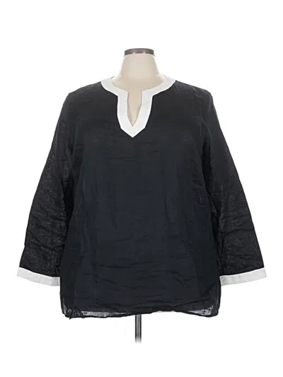 Pre-owned Polo Ralph Lauren 3/4 Sleeve Blouse In Black