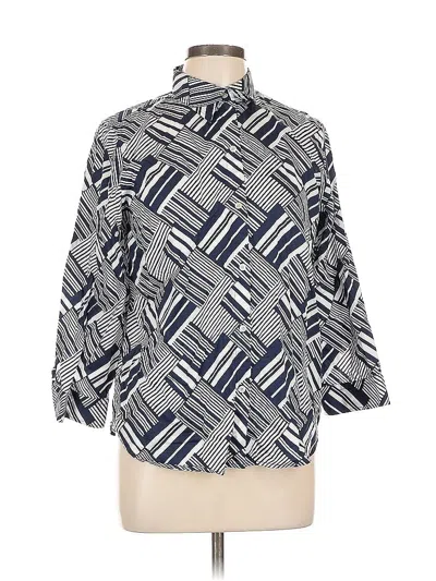 Pre-owned Polo Ralph Lauren 3/4 Sleeve Blouse In Blue