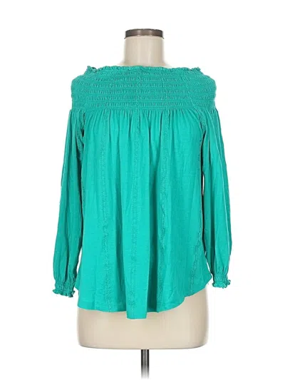 Pre-owned Polo Ralph Lauren 3/4 Sleeve Blouse In Blue