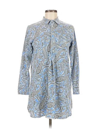 Pre-owned Polo Ralph Lauren 3/4 Sleeve Blouse In Blue