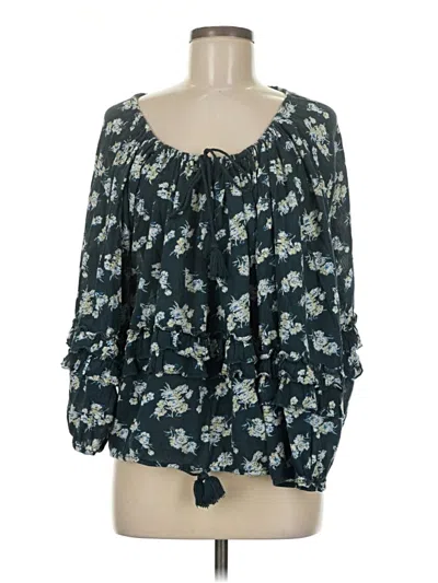 Pre-owned Polo Ralph Lauren 3/4 Sleeve Blouse In Blue