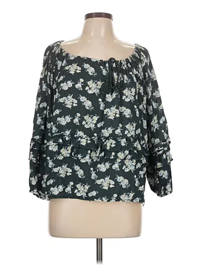 Pre-owned Polo Ralph Lauren 3/4 Sleeve Blouse In Blue