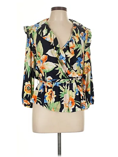 Pre-owned Polo Ralph Lauren 3/4 Sleeve Blouse In Blue