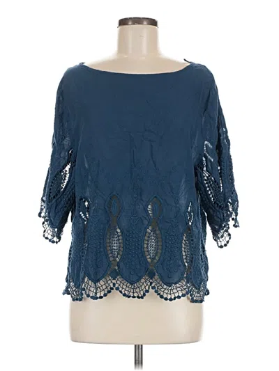Pre-owned Polo Ralph Lauren 3/4 Sleeve Blouse In Blue
