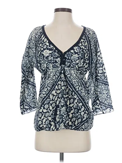 Pre-owned Polo Ralph Lauren 3/4 Sleeve Blouse In Blue