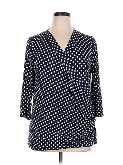 Polo Ralph Lauren 3/4 Sleeve Blouse In Blue