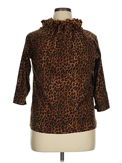 Pre-owned Polo Ralph Lauren 3/4 Sleeve Blouse In Brown