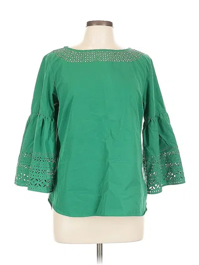 Pre-owned Polo Ralph Lauren 3/4 Sleeve Blouse In Green