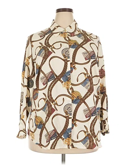 Polo Ralph Lauren 3/4 Sleeve Blouse In Ivory