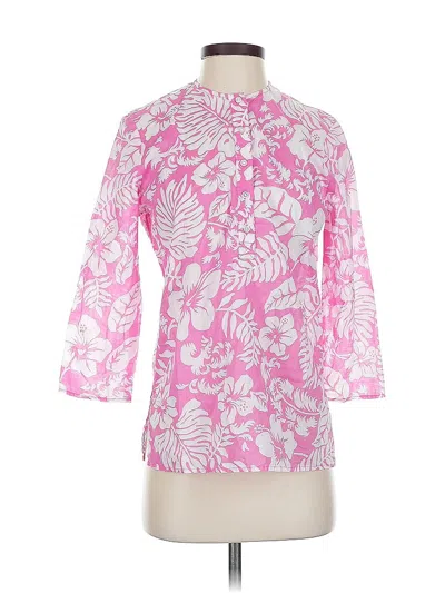 Pre-owned Polo Ralph Lauren 3/4 Sleeve Blouse In Pink