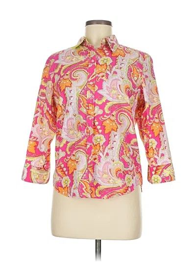 Pre-owned Polo Ralph Lauren 3/4 Sleeve Blouse In Pink
