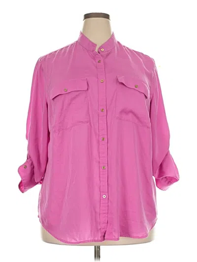 Pre-owned Polo Ralph Lauren 3/4 Sleeve Blouse In Pink