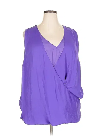 Pre-owned Polo Ralph Lauren 3/4 Sleeve Blouse In Purple