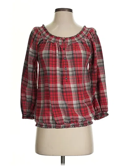 Pre-owned Polo Ralph Lauren 3/4 Sleeve Blouse In Red