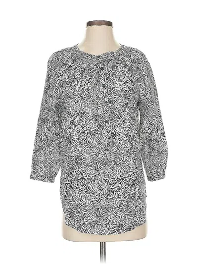 Pre-owned Polo Ralph Lauren 3/4 Sleeve Blouse In Silver