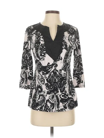 Pre-owned Polo Ralph Lauren 3/4 Sleeve Blouse In Silver