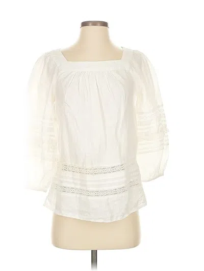 Pre-owned Polo Ralph Lauren 3/4 Sleeve Blouse In White