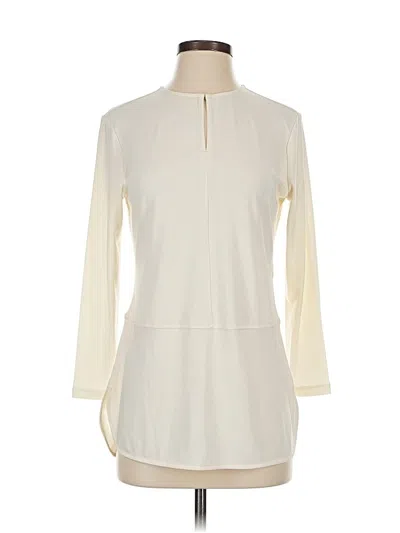 Pre-owned Polo Ralph Lauren 3/4 Sleeve Blouse In White