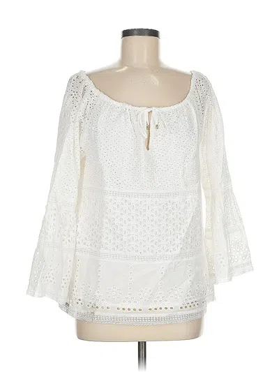 Pre-owned Polo Ralph Lauren 3/4 Sleeve Blouse In White