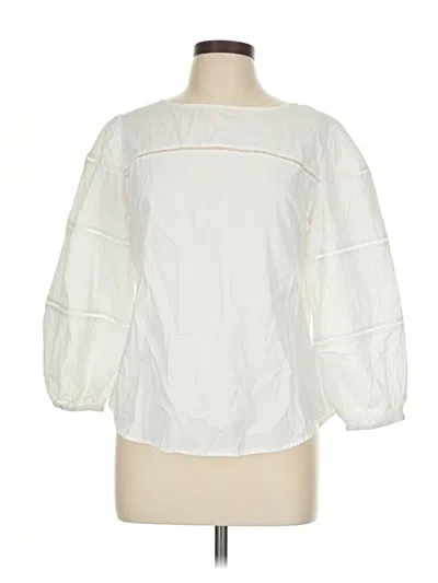 Pre-owned Polo Ralph Lauren 3/4 Sleeve Blouse In White