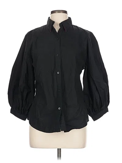 Pre-owned Polo Ralph Lauren 3/4 Sleeve Button Down Shirt In Black