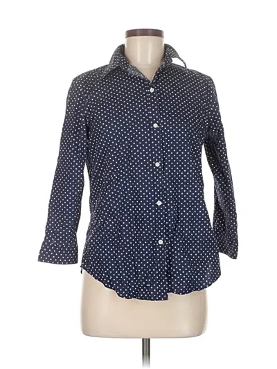 Pre-owned Polo Ralph Lauren 3/4 Sleeve Button Down Shirt In Blue