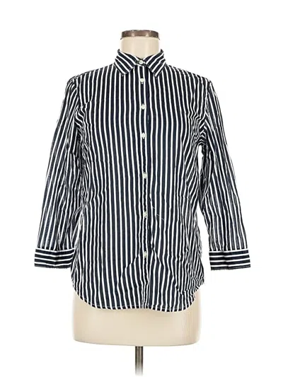 Pre-owned Polo Ralph Lauren 3/4 Sleeve Button Down Shirt In Blue