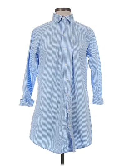 Pre-owned Polo Ralph Lauren 3/4 Sleeve Button Down Shirt In Blue